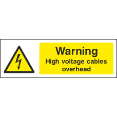 Danger High Voltage Cables Overhead - Landscape